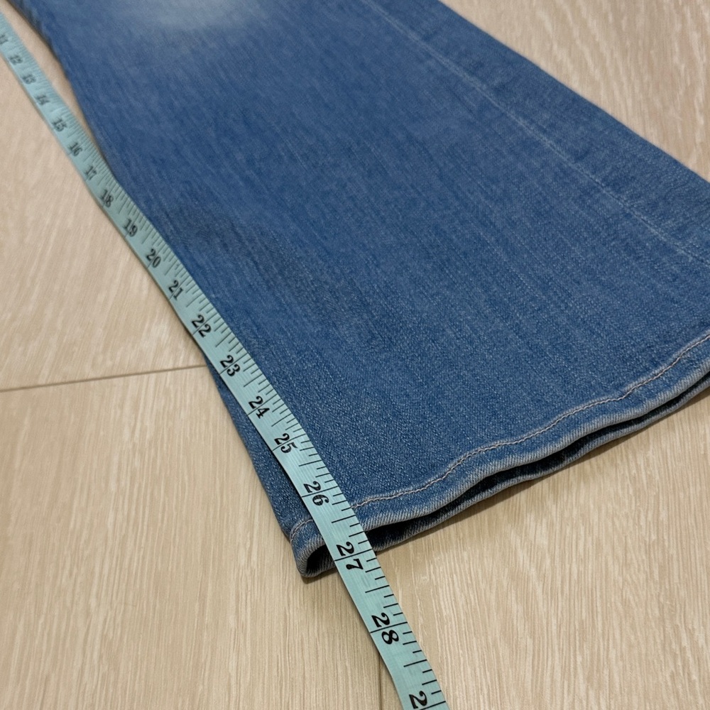 Frame Le Crop Mini Boot Mid-Rise Medium Blue Flare Jeans NEW - Picture 11 of 12